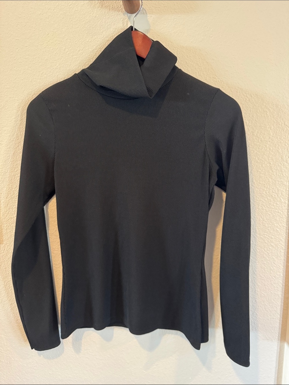 Boohoo Black Ribbed Cowl Neck Long Sleeve Sweater